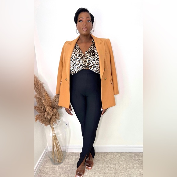 Split Leg Flared Leggings - Picture 2 of 2